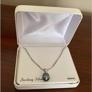 Sterling silver, cultured freshwater pearl necklace new in box